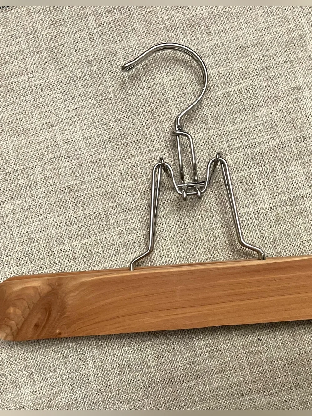 6 wooden clamp pants hangers